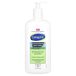 Cetaphil, Охлаждаща вода за тяло, без аромат, 20 течни унции (591 ml)