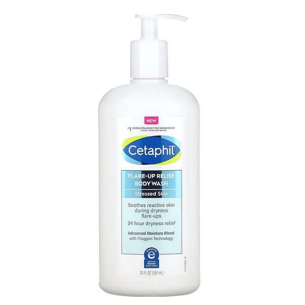 Cetaphil, Flare-Up Relief Body Wash, Stressed Skin, 20 fl oz (591 ml)