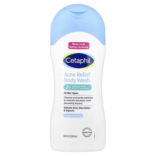 舒特膚, Acne Relief Body Wash, All Skin Types, Fragrance Free, 16.9 fl oz (500 ml)