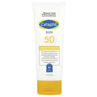 Cetaphil, Protector solar mineral transparente, FPS 50 de amplio espectro, 89 ml (3 oz. Líq.)