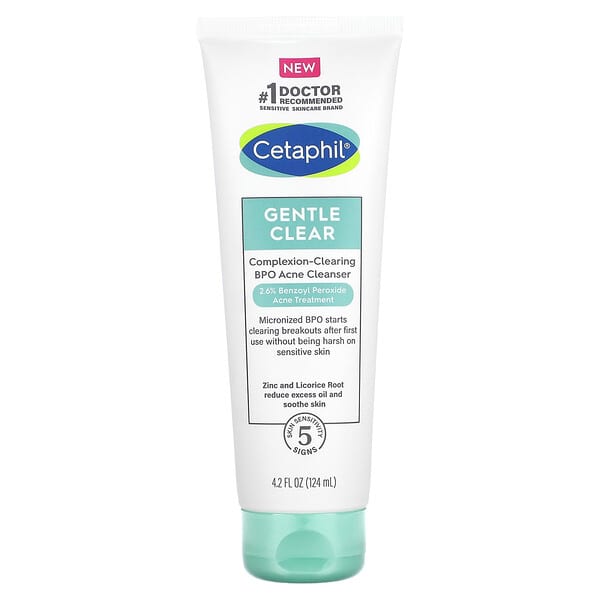 Cetaphil, Gentle Clear，清亮膚色粉刺潔面乳，4.2 液量盎司（124 毫升）