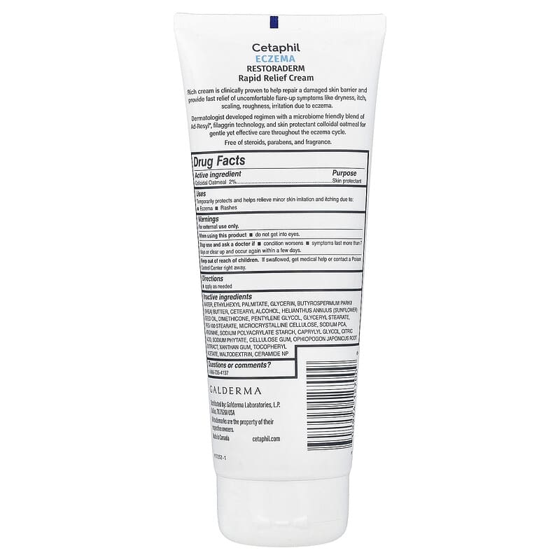 Dermato Cream 皮膚用クリーム Eczema、Restoraderm®（レストラダーム）Rapid Relief Cream、227g（8