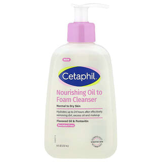 Cetaphil, 너리싱 오일 투 폼 클렌저, 중성 및 건성 피부, 237ml(8fl oz)