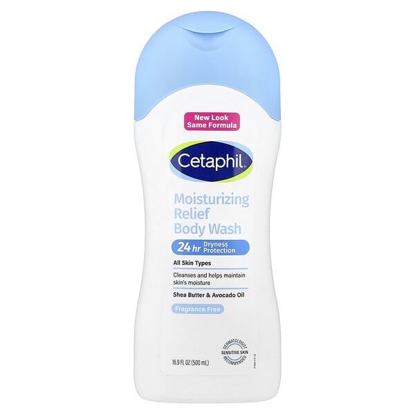 舒特膚, Moisturizing Relief Body Wash, All Skin Types, Fragrance Free, 16.9 fl oz (500 ml)