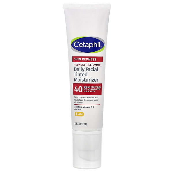 Cetaphil, 홍조 완화, 데일리 페이셜 틴티드 모이스처라이저, SPF 40, 50ml(1.7fl oz)