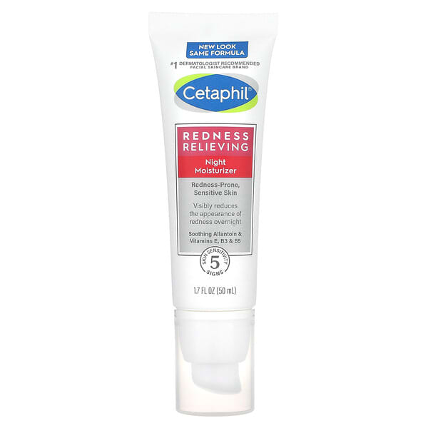 Cetaphil, 泛紅舒緩保濕晚霜，1.7 盎司（50 克）