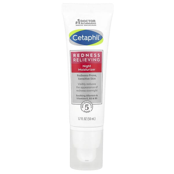 Cetaphil, 泛紅舒緩保濕晚霜，1.7 盎司（50 克）