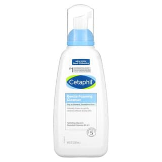 Cetaphil, 溫和泡沫潔面乳，乾至中性敏感肌膚，無香，8 液量盎司（236 毫升）