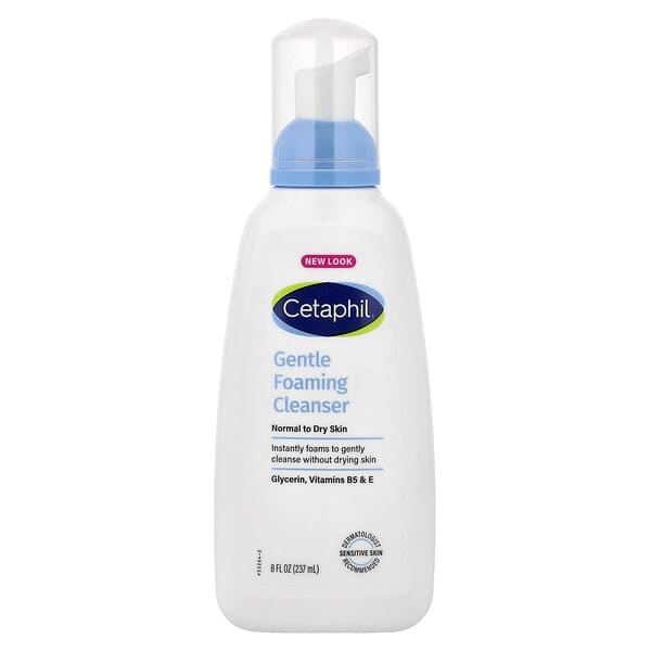 Cetaphil, Gentle Foaming Cleanser, Normal to Dry Skin, 8 fl oz (237 ml)