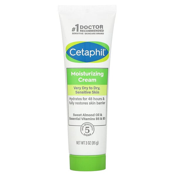 Cetaphil, Moisturizing Cream, Fragrance Free, Feuchtigkeitscreme, ohne Duftstoffe, 85 g (3 oz.)