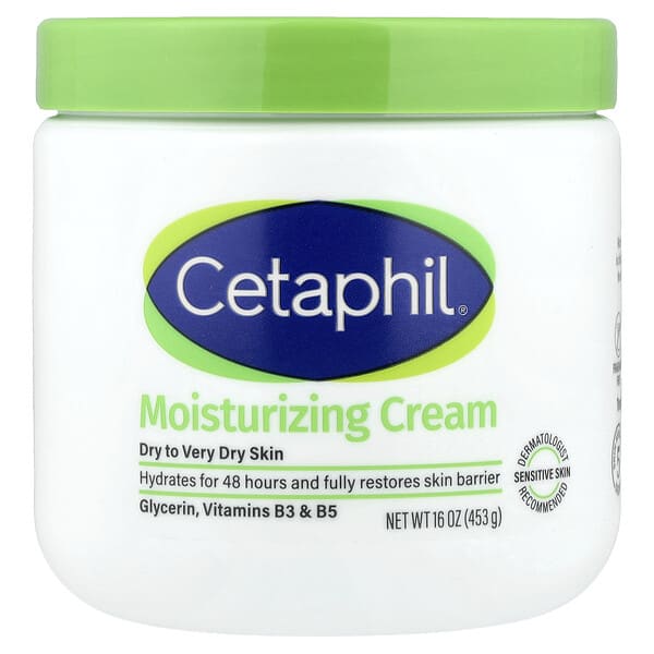 Cetaphil, Moisturizing Cream, Dry to Very Dry Skin, Fragrance Free, 16 oz (453 g)