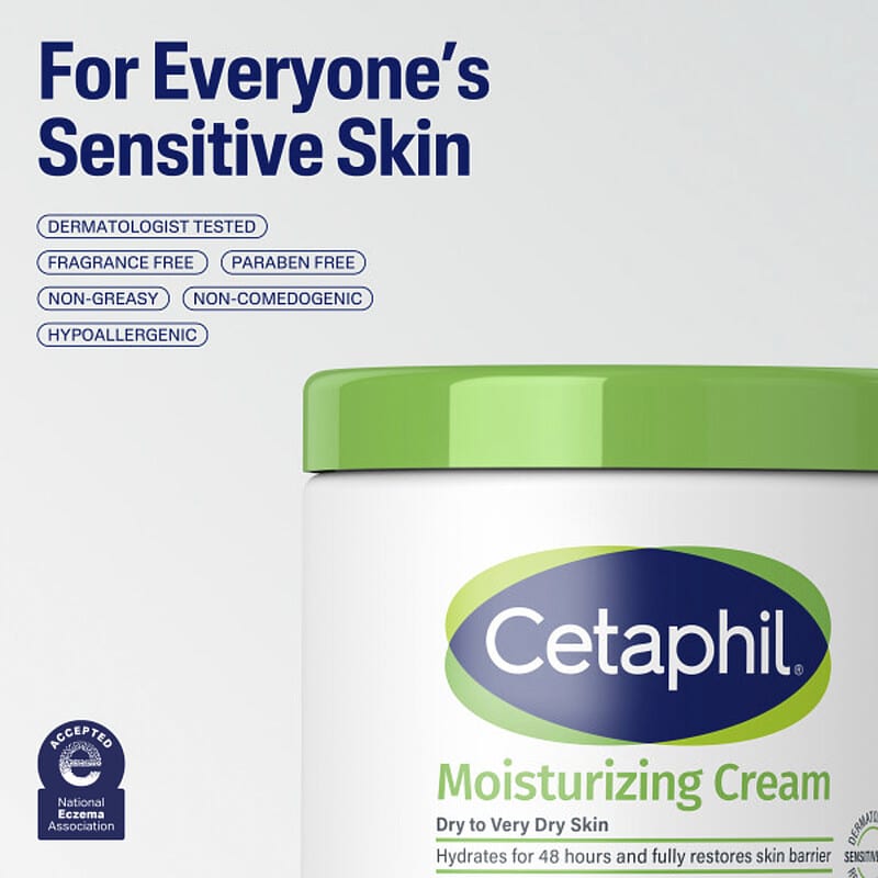 Moisturizing Cream, Dry to Very Dry Skin, Fragrance Free, 16 oz