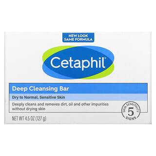 Cetaphil, Barra de limpieza profunda, 127 g (4,5 oz)