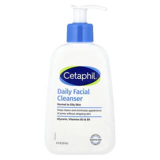 Cetaphil, ежедневное очищающее средство для лица, для нормальной и жирной кожи, 237 мл (8 жидк. унций)