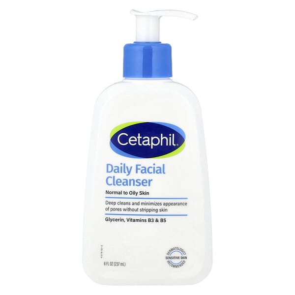 Cetaphil, Daily Facial Cleanser, Normal to Oily Skin, 8 fl oz (237 ml)