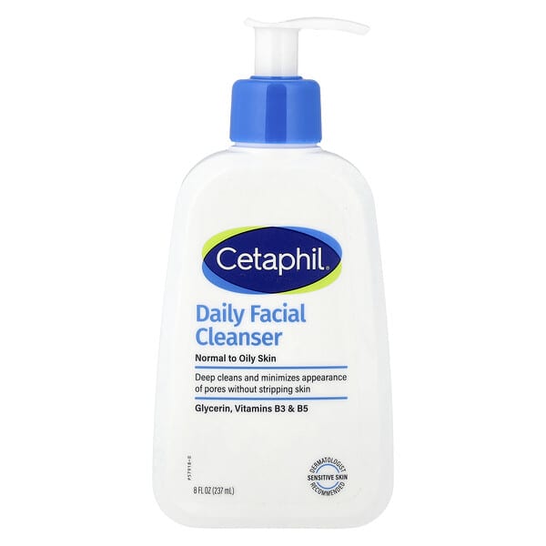 Cetaphil, Daily Facial Cleanser, Normal to Oily Skin, 8 fl oz (237 ml)
