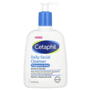 Cetaphil, Produto de Limpeza Facial Diário, Sem Fragrância, 473 ml (16 fl oz)