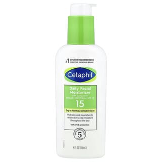 Cetaphil, Daily Facial Moisturiser with Sunscreen, SPF 15, Fragrance Free, 4 fl oz (118 ml)