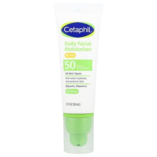 Cetaphil, 每日面部潤膚霜，抗曬係數 50+，1.7 液量盎司（50 毫升）