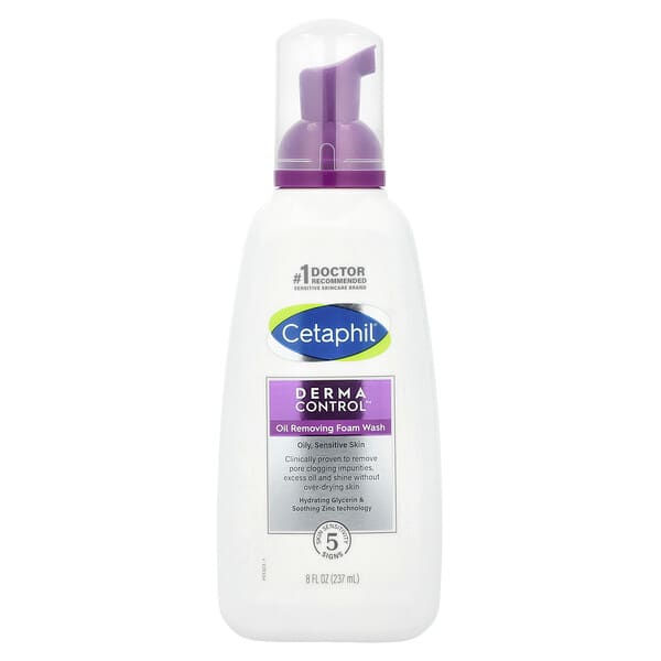 Cetaphil, Derma Control™, Oil Removing Foam Wash, 8 fl oz (237 ml)