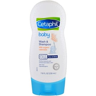 Cetaphil, Baby, Gel nettoyant et shampooing au souci biologique, 230 ml