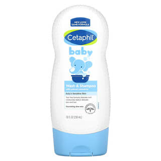 Cetaphil, Sabonete Corporal e Shampoo para Bebês com Calêndula Orgânica, 230 ml (7,8 fl oz)