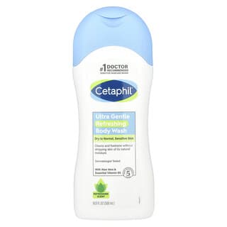 Cetaphil, Ultra Gentle, Gel douche rafraîchissant, Parfum rafraîchissant, 500 ml