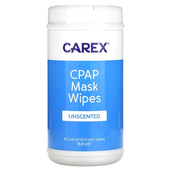 Carex, CPAP Mask Wipes, Unscented, 62 Wipes