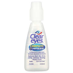 Clear Eyes, Complete 7 Symptom Relief, Astringent/Lubricant/Redness Reliever Eye Drops, 0.5 fl oz (15 ml)