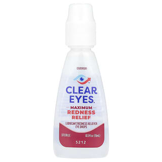 Clear Eyes, Maximum Redness Relief, Lubricant/Redness Reliever Eye Drops, 0.5 fl oz (15 ml)