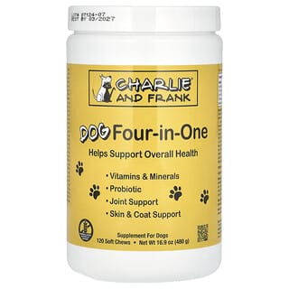 Charlie and Frank, Dog Four-in-One, 120 мягких жевательных таблеток