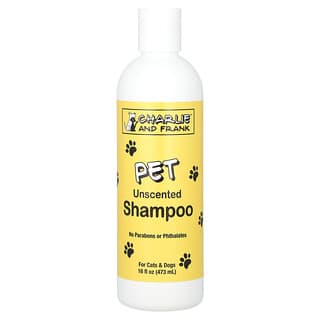 Charlie and Frank, Shampoo para animais de estimação, Sem perfume, 473 ml (16 fl oz)