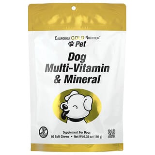California Gold Nutrition, Pet, Dog Multi-Vitamin & Mineral, 60 Soft Chews