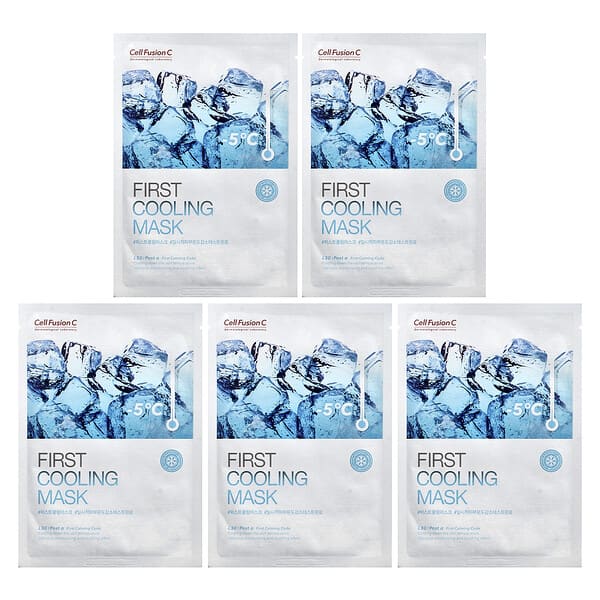 Cell Fusion C, 清爽膠原美容面膜，5 片，每片 0.95 液量盎司（27 毫升）