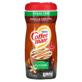 Coffee Mate‏, אבקת מלבין קפה, ללא סוכר, בטעם קרמל ווניל, 289.1 גרם (10.2 אונקיות)