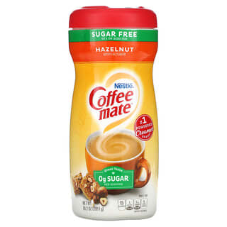 Coffee Mate‏, אבקת מלבין קפה, ללא סוכר, בטעם אגוזי לוז, 289.1 גרם (10.2 אונקיות)