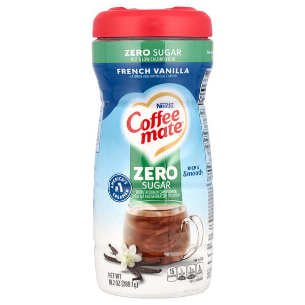Coffee Mate, 粉末咖啡奶精，無糖，法國香草味，10.2 盎司（289.1 克）