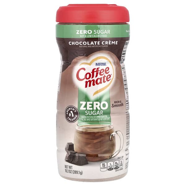 Coffee Mate, 파우더 커피 크리머, 설탕 무함유, 초콜릿 크림, 289.1g(10.2oz)