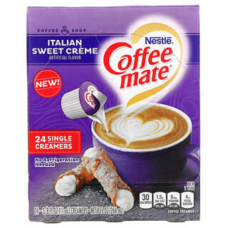 Coffee Mate, Liquid Coffee Creamer, Italian Sweet Creme, 24 Single Creamers, 3/8 fl oz (11 ml) Each