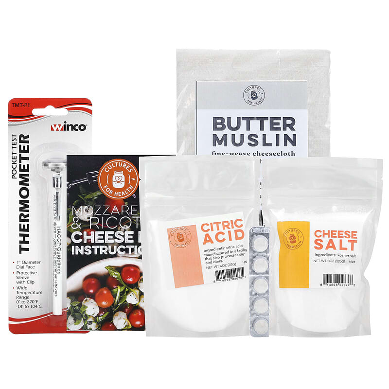 Cultures For Health Mozzarella and Ricotta Cheese Making Kit, DIY Soft  Cheese 