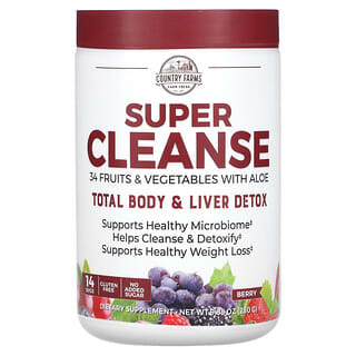 كانتري فارمز‏, Super Cleanse, Organic Juice Cleanse, Pomegranate Acai Flavor, 14 Servings, 9.88 oz (280 g)