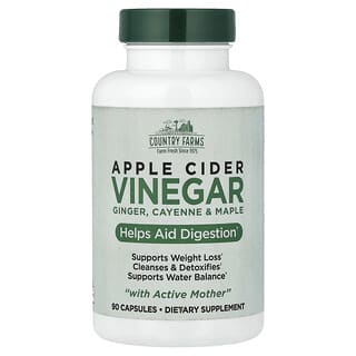 Country Farms, Apple Cider Vinegar, Ginger, Cayenne & Maple, 90 Capsules