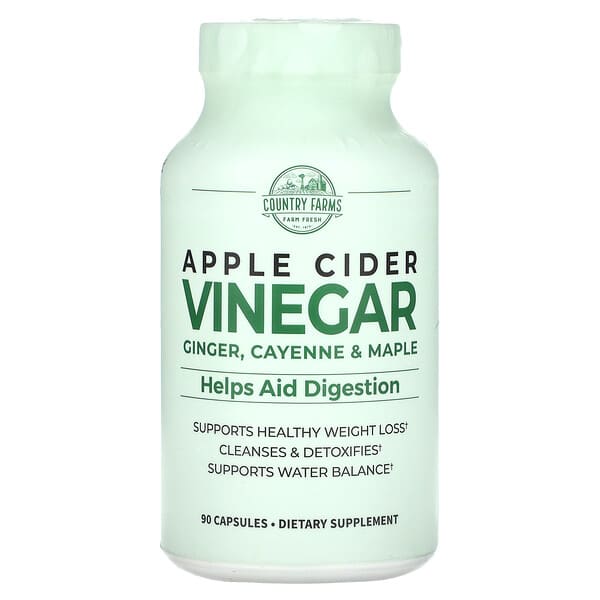 Apple Cider Vinegar, Ginger, Cayenne & Maple, 90 Capsules