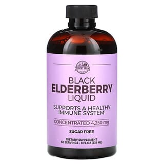 Country Farms, Black Elderberry Liquid, 8 fl oz (236 ml)