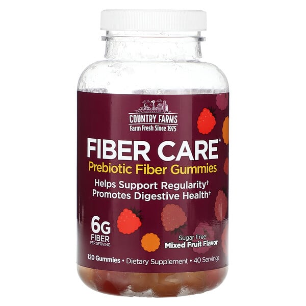 Fiber Care, Prebiotic Fiber Gummies, Mixed Fruit, 120 Gummies
