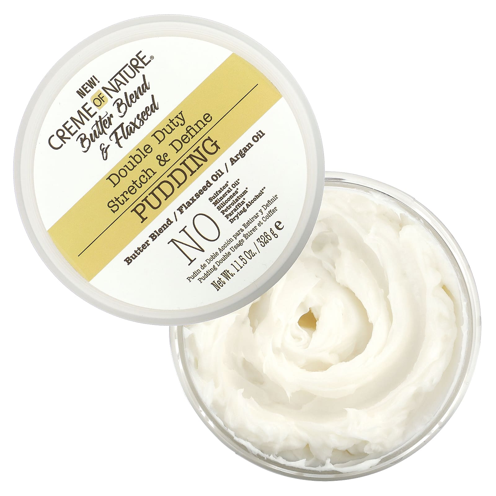 Creme Of Nature, Butter Blend & Flaxseed, Double Duty, Stretch & Define