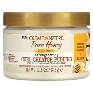 Creme Of Nature, Pure Honey, Hair Food, Strengthening Curl Creator Pudding, 11.5 oz (326 g)