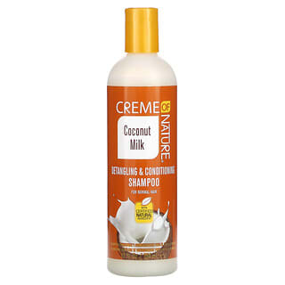 Creme Of Nature, 順發護髮洗髮水，適用於中性髮質，椰奶，12 液量盎司（354 毫升）