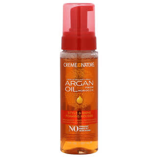 Creme Of Nature, Certified Natural Argan Oil From Morocco, Style & Shine Foaming Mousse, 7 fl oz (207 ml)