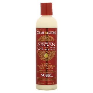 Creme Of Nature, 來自摩洛哥的經過認可的天然堅果油，乳脂狀油保濕護髮液，8.5 液量盎司（250 毫升）